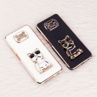 قاب براق My Case استند طرح سگ محافظ لنزدار Xiaomi Poco X3