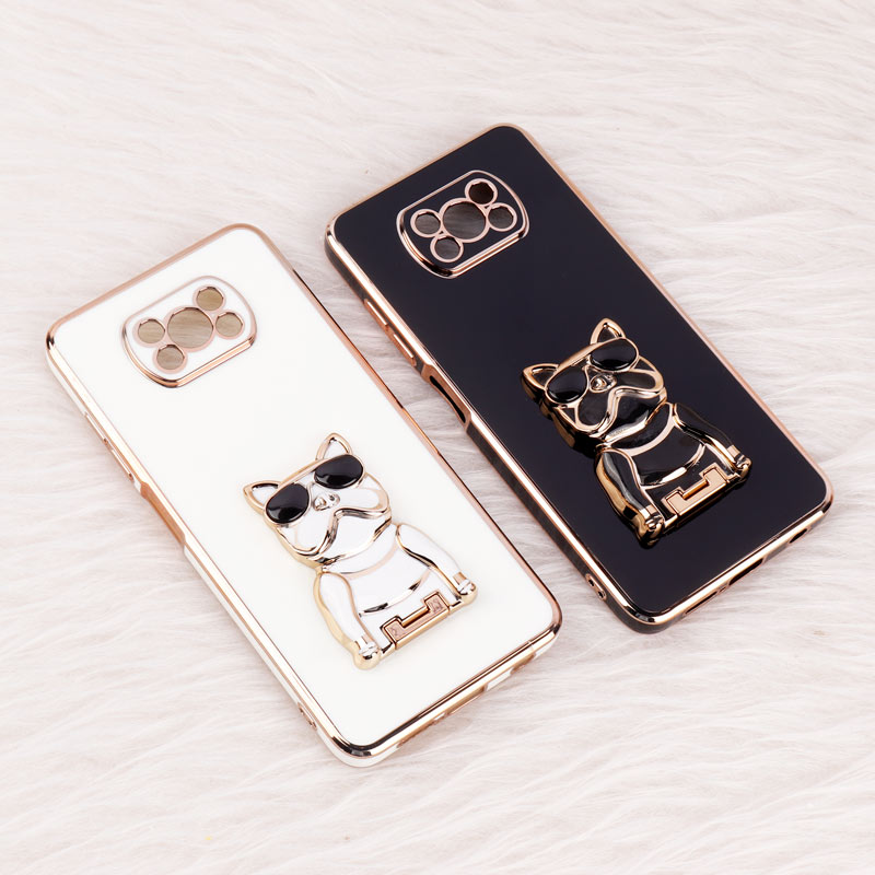قاب براق My Case استند طرح سگ محافظ لنزدار Xiaomi Poco X3