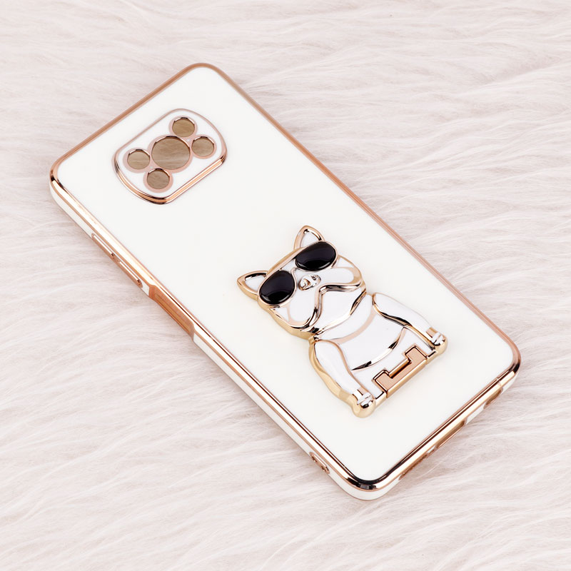 قاب براق My Case استند طرح سگ محافظ لنزدار Xiaomi Poco X3