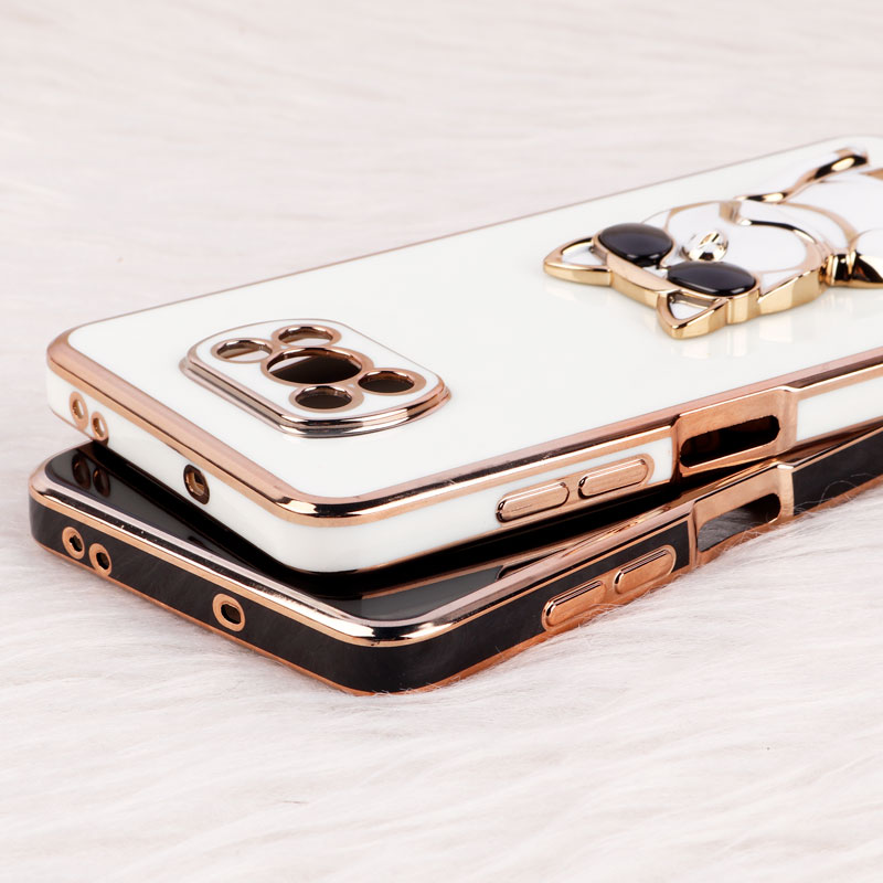 قاب براق My Case استند طرح سگ محافظ لنزدار Xiaomi Poco X3