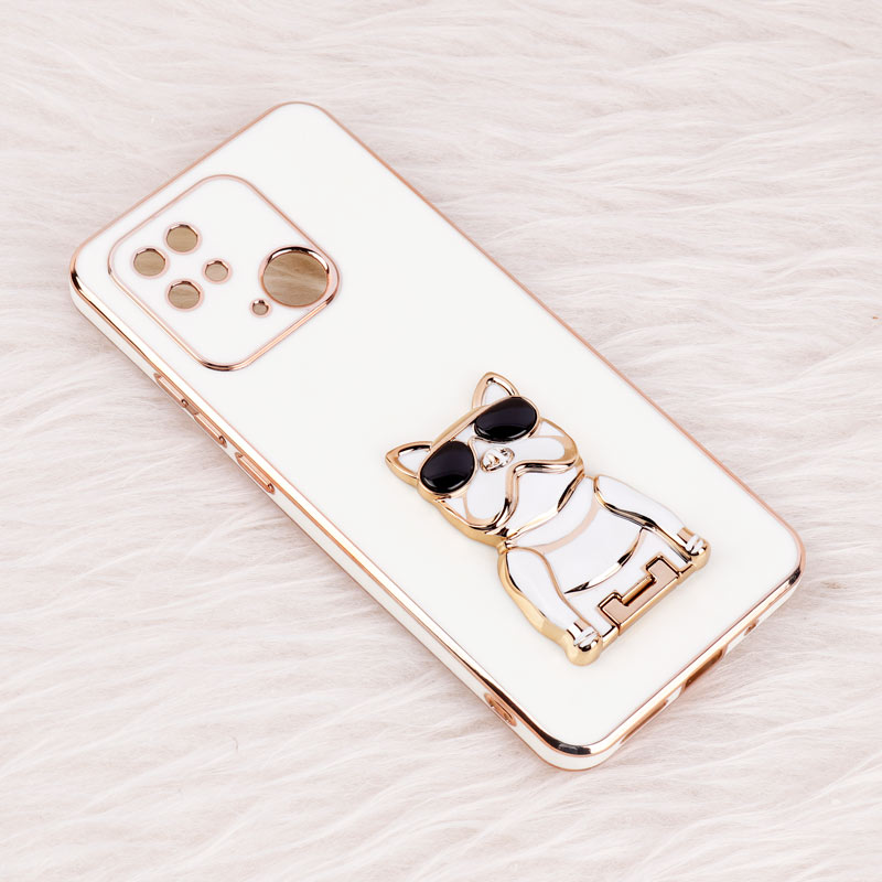 قاب براق My Case استند طرح سگ محافظ لنزدار Xiaomi Redmi 10C
