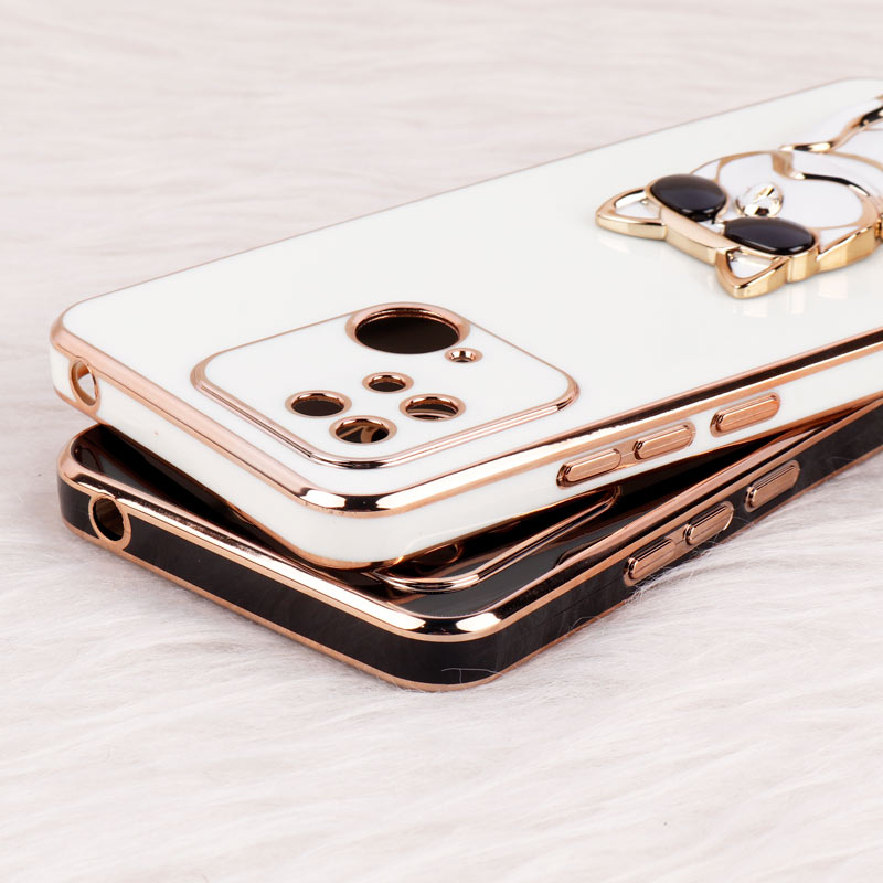 قاب براق My Case استند طرح سگ محافظ لنزدار Xiaomi Redmi 10C