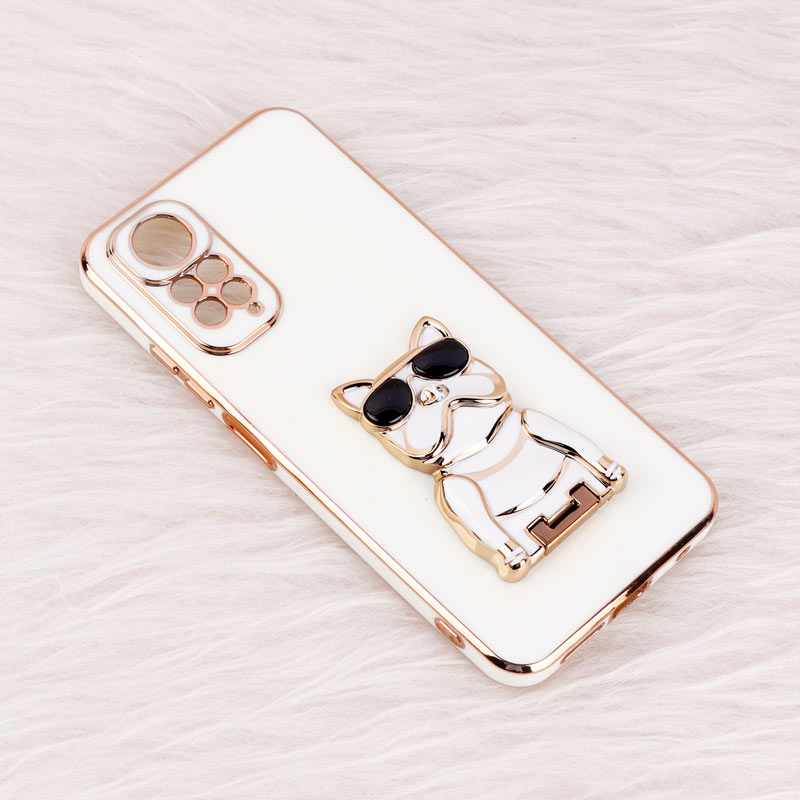 قاب براق My Case استند طرح سگ محافظ لنزدار Xiaomi Redmi Note 11 / 11s