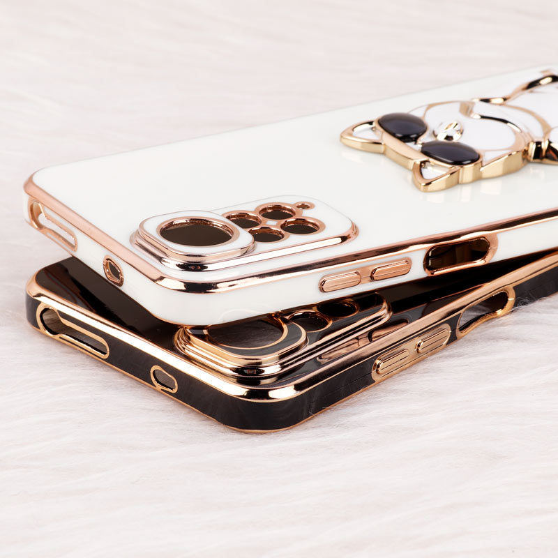 قاب براق My Case استند طرح سگ محافظ لنزدار Xiaomi Redmi Note 11 / 11s