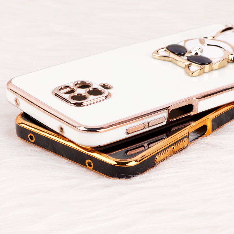 قاب براق My Case استند طرح سگ محافظ لنزدار Xiaomi Redmi Note 9 Pro