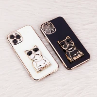 قاب براق My Case استند طرح سگ محافظ لنزدار iPhone 11 Pro