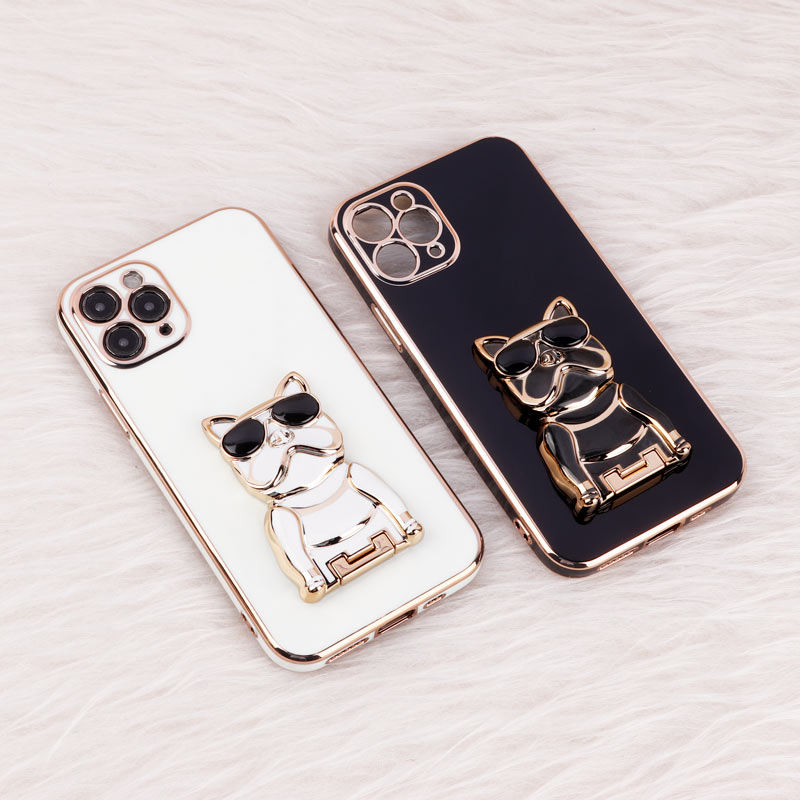 قاب براق My Case استند طرح سگ محافظ لنزدار iPhone 11 Pro