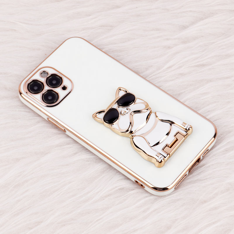 قاب براق My Case استند طرح سگ محافظ لنزدار iPhone 11 Pro