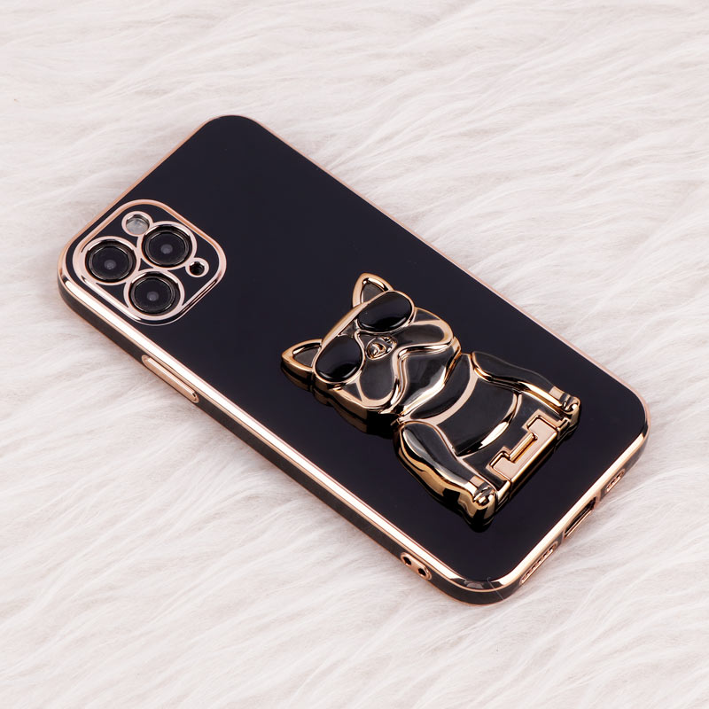 قاب براق My Case استند طرح سگ محافظ لنزدار iPhone 11 Pro
