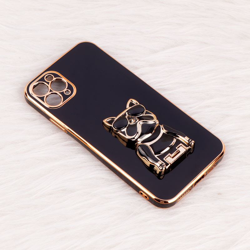قاب براق My Case استند طرح سگ محافظ لنزدار iPhone 11 Pro Max