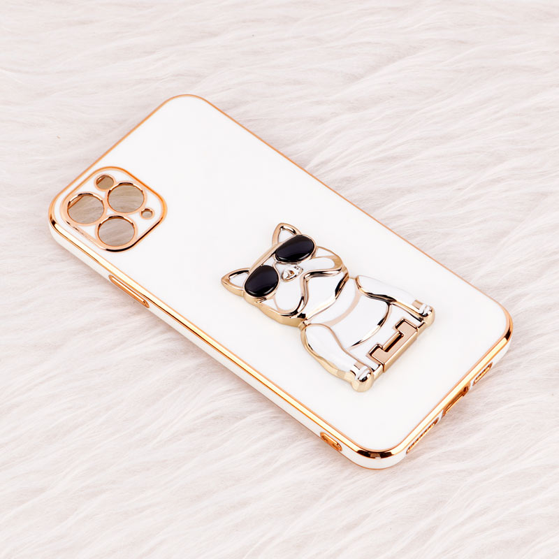 قاب براق My Case استند طرح سگ محافظ لنزدار iPhone 11 Pro Max