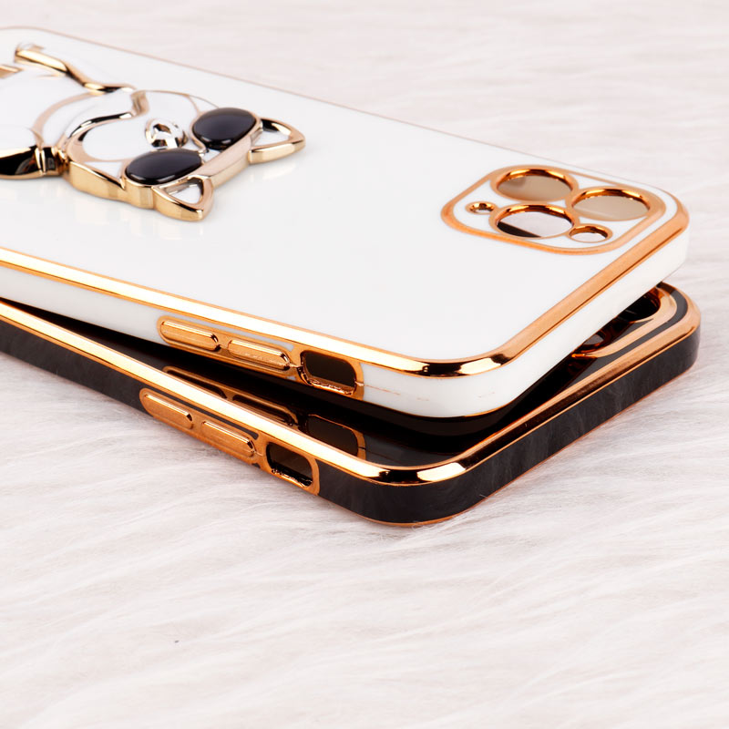 قاب براق My Case استند طرح سگ محافظ لنزدار iPhone 11 Pro Max