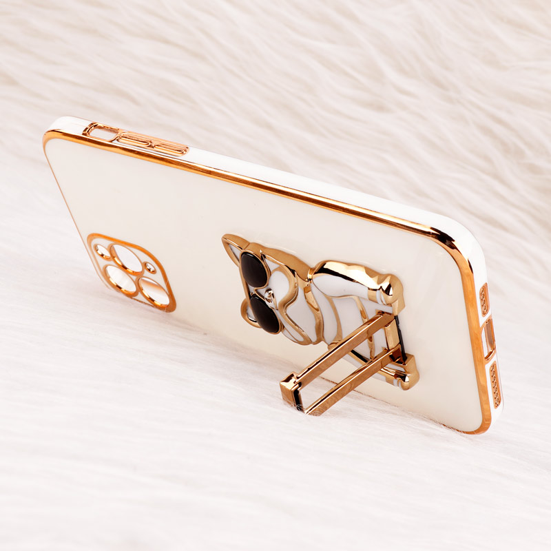 قاب براق My Case استند طرح سگ محافظ لنزدار iPhone 11 Pro Max