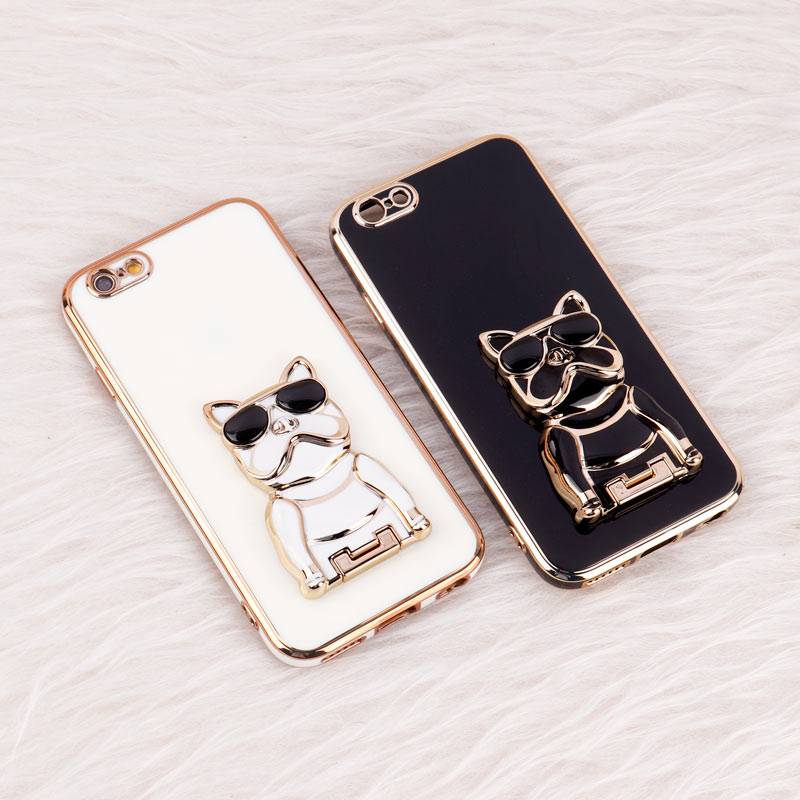 قاب براق My Case استند طرح سگ محافظ لنزدار iPhone 6 / 6s