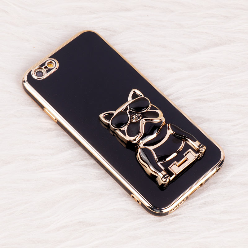 قاب براق My Case استند طرح سگ محافظ لنزدار iPhone 6 / 6s