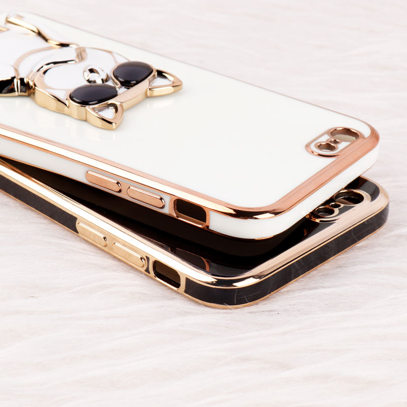 قاب براق My Case استند طرح سگ محافظ لنزدار iPhone 6 / 6s
