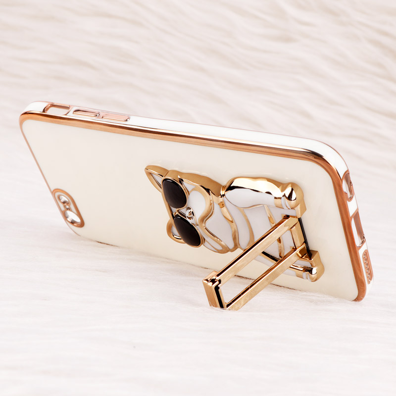 قاب براق My Case استند طرح سگ محافظ لنزدار iPhone 6 / 6s