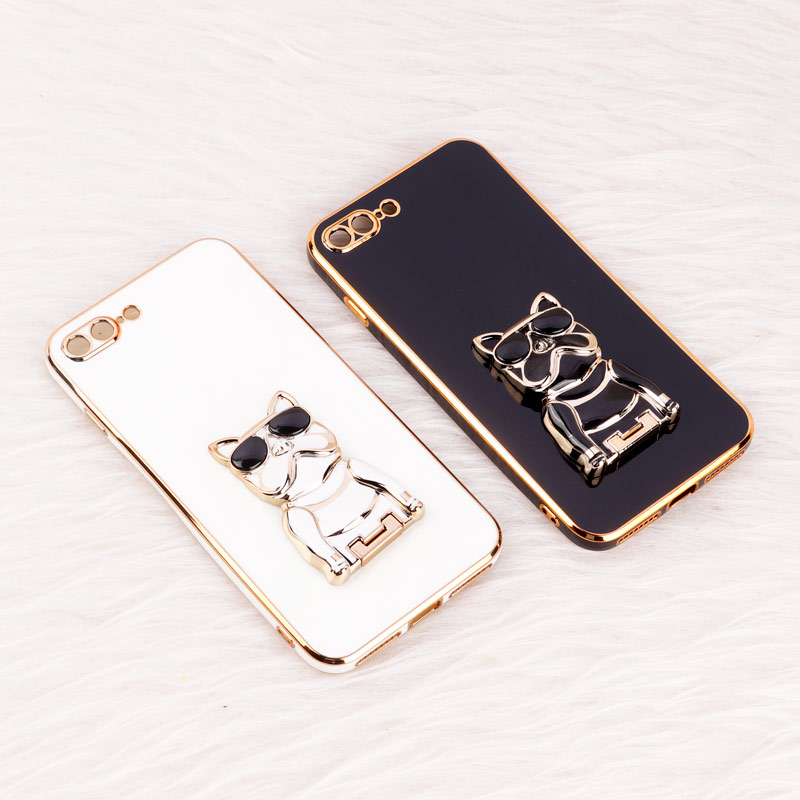 قاب براق My Case استند طرح سگ محافظ لنزدار iPhone 7 Plus / 8 Plus