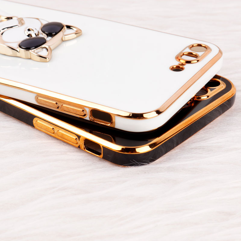 قاب براق My Case استند طرح سگ محافظ لنزدار iPhone 7 Plus / 8 Plus