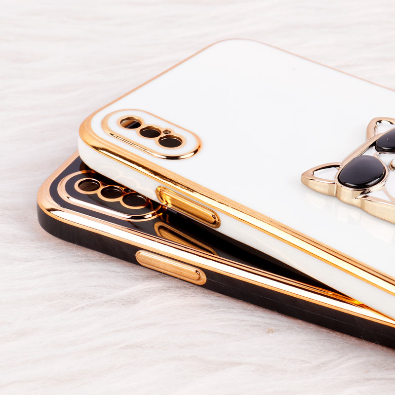 قاب براق My Case استند طرح سگ محافظ لنزدار iPhone X