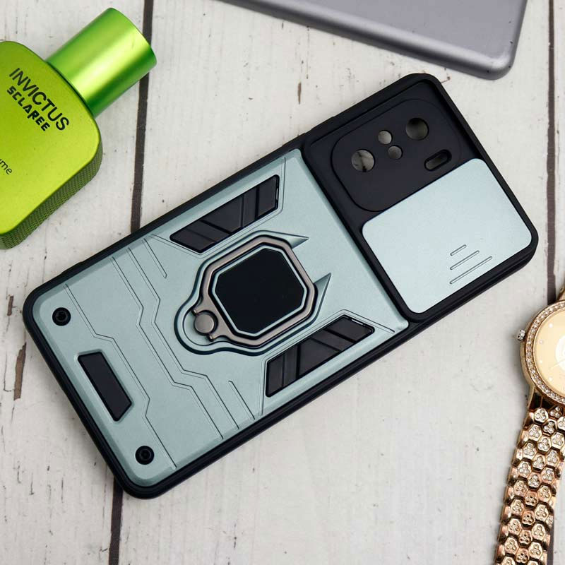 قاب ضد ضربه محافظ لنزدار کشویی هولدر دار طرح اصلی بتمن Xiaomi Poco F3 سری B