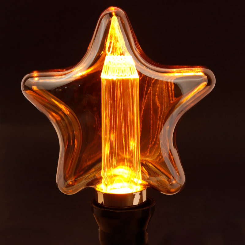 لامپ ادیسونی طرح ستاره D-WJX-125 E27 3W