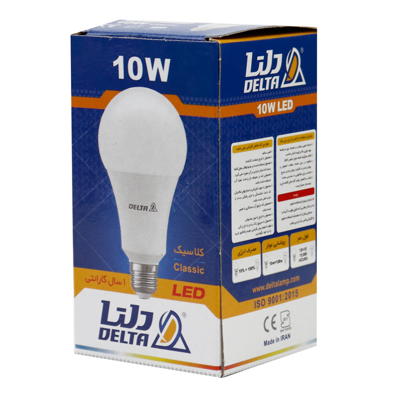 لامپ حبابی LED دلتا Delta Classic E27 10W