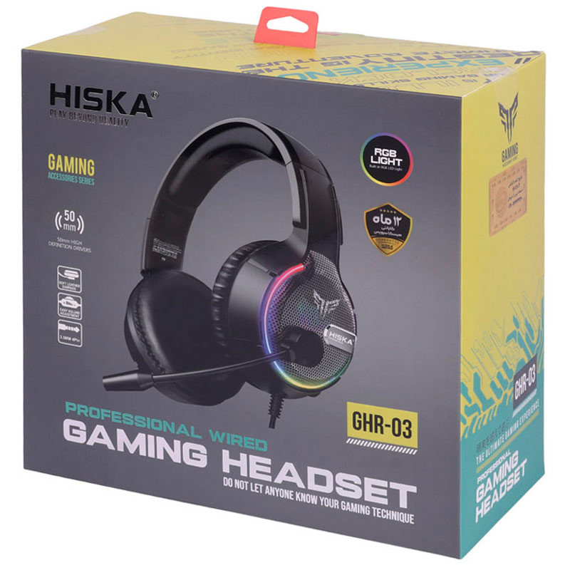 هدست گیمینگ سیم دار Hiska GHR-03