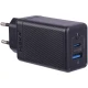 شارژر دیواری فست شارژ Hiska H-126 GaN 2Port QC3.0 PD 5A 65W + کابل تبدیل تایپ سی