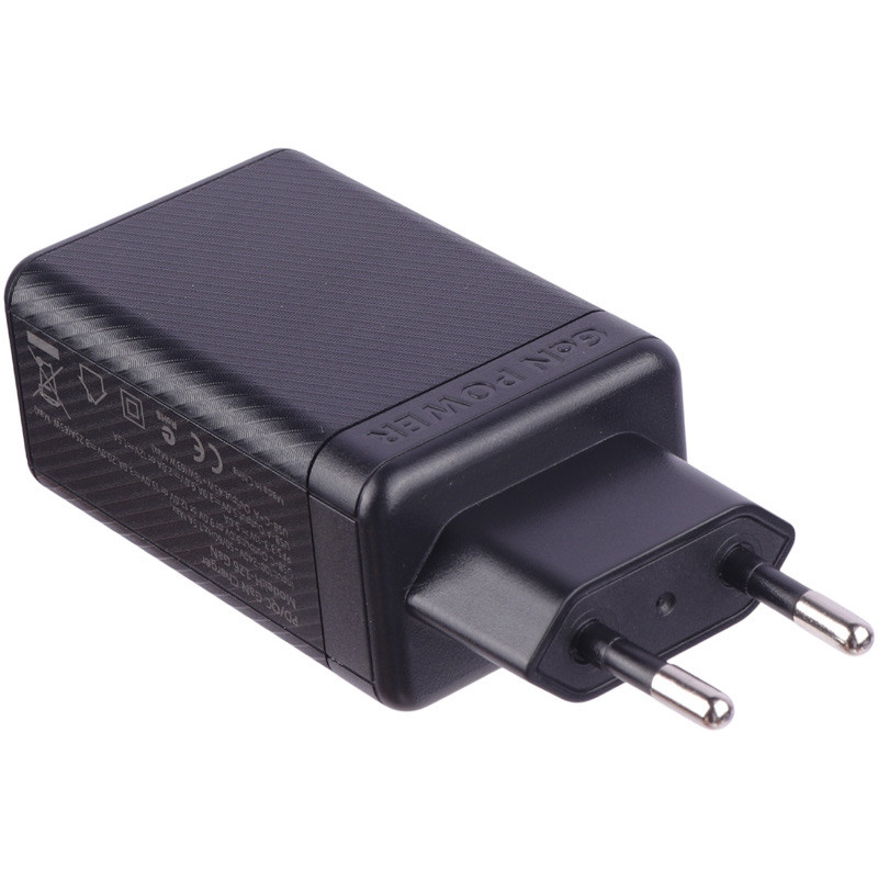 شارژر دیواری فست شارژ Hiska H-126 GaN 2Port QC3.0 PD 5A 65W + کابل تبدیل تایپ سی
