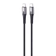 شارژر دیواری فست شارژ Hiska H-126 GaN 2Port QC3.0 PD 5A 65W + کابل تبدیل تایپ سی