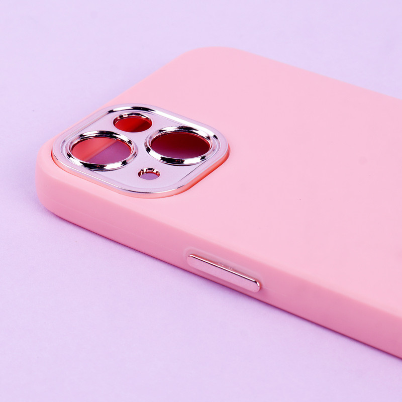 قاب طرح سیلیکونی محافظ لنزدار براق iPhone 13
