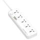 چند راهی ۵ خانه برق ارت دار هیسکا CH-5516 با کابل ۲ متری + شارژر USB و Type-C