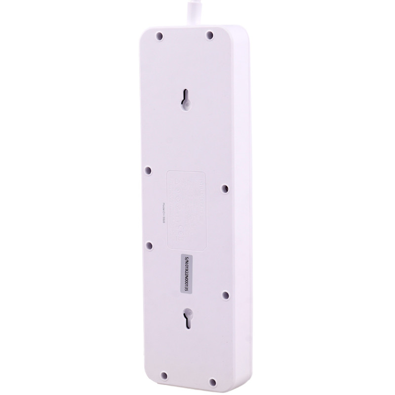 چند راهی ۵ خانه برق ارت دار هیسکا CH-5516 با کابل ۲ متری + شارژر USB و Type-C
