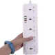 چند راهی ۵ خانه برق ارت دار هیسکا CH-5516 با کابل ۲ متری + شارژر USB و Type-C