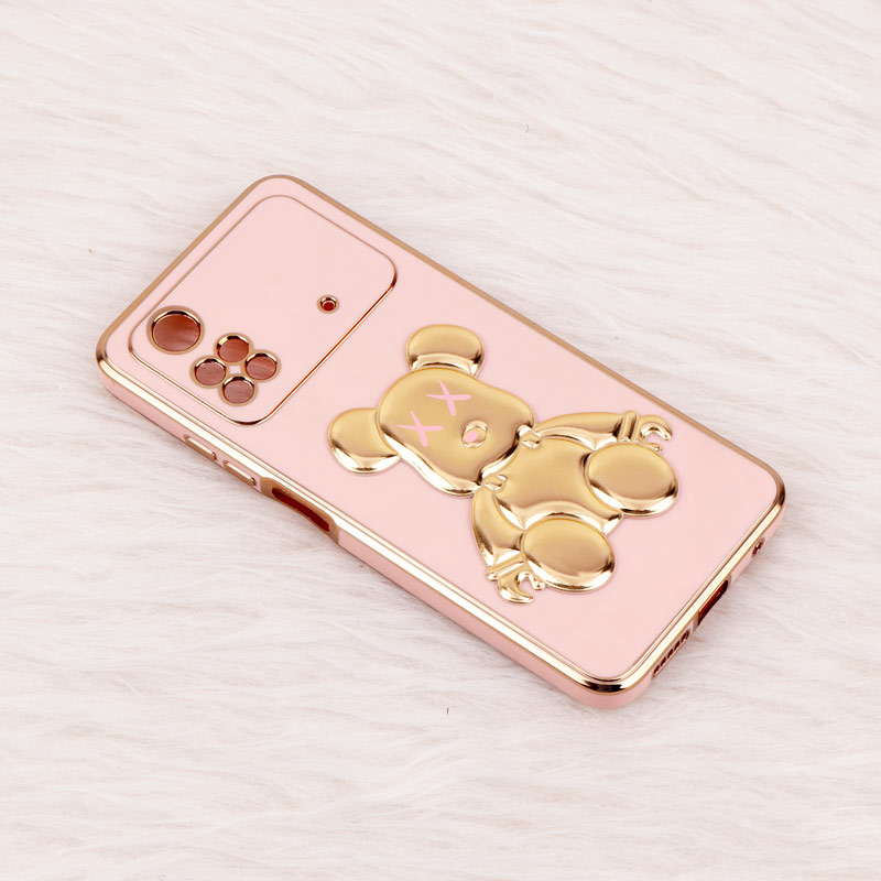 قاب گوشی poco m4 pro دخترانه محافظ لنزدار طرح خرس