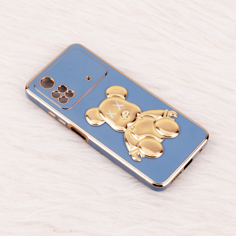 قاب گوشی poco m4 pro دخترانه محافظ لنزدار طرح خرس