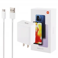 شارژر دیواری فست شارژ Xiaomi Redmi 12C MDY-11-EM QC3.0 PD 3A 22.5W + کابل تایپ سی و جعبه گوشی
