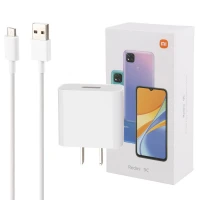 شارژر دیواری Xiaomi Redmi 9C MDY-09-EK 2A 10W + کابل میکرو یو اس بی و جعبه گوشی