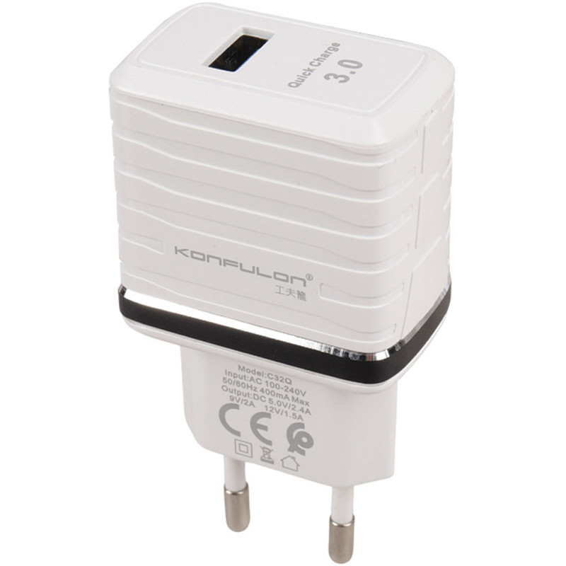 کلگی فست شارژ Konfulon C32Q 2.4A QC3.0 PD 18W