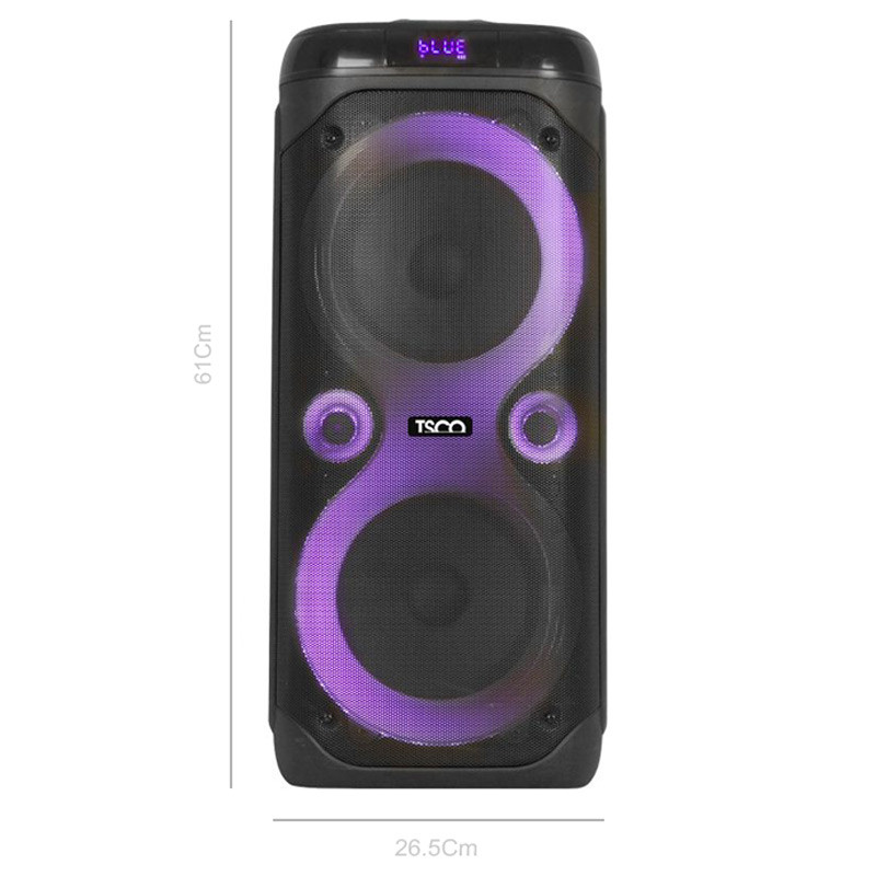 اسپیکر چمدانی بلوتوثی رم و فلش خور TSCO TS 1905 + میکروفون و ریموت کنترل