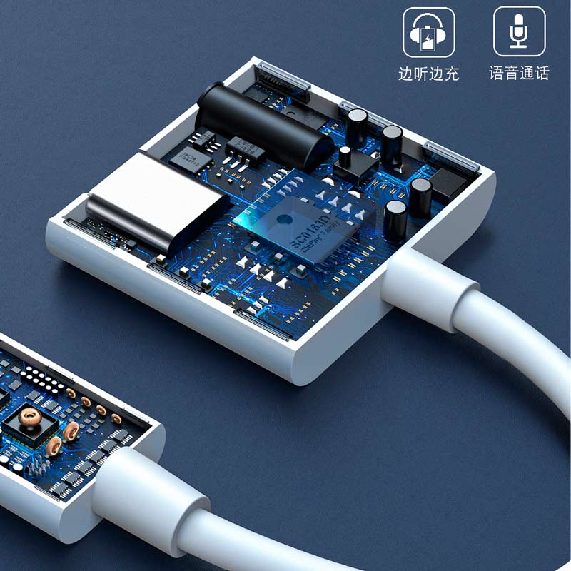 تبدیل هندزفری Caza K6 Type-C To Type-C / AUX 12Cm