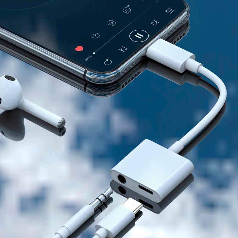 تبدیل هندزفری Caza K6 Type-C To Type-C / AUX 12Cm