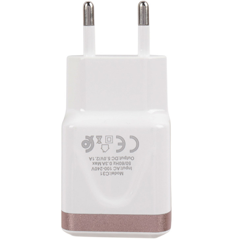 شارژر دیواری Konfulon C31 2Port 2.1A 10.5W + کابل میکرو یو اس بی