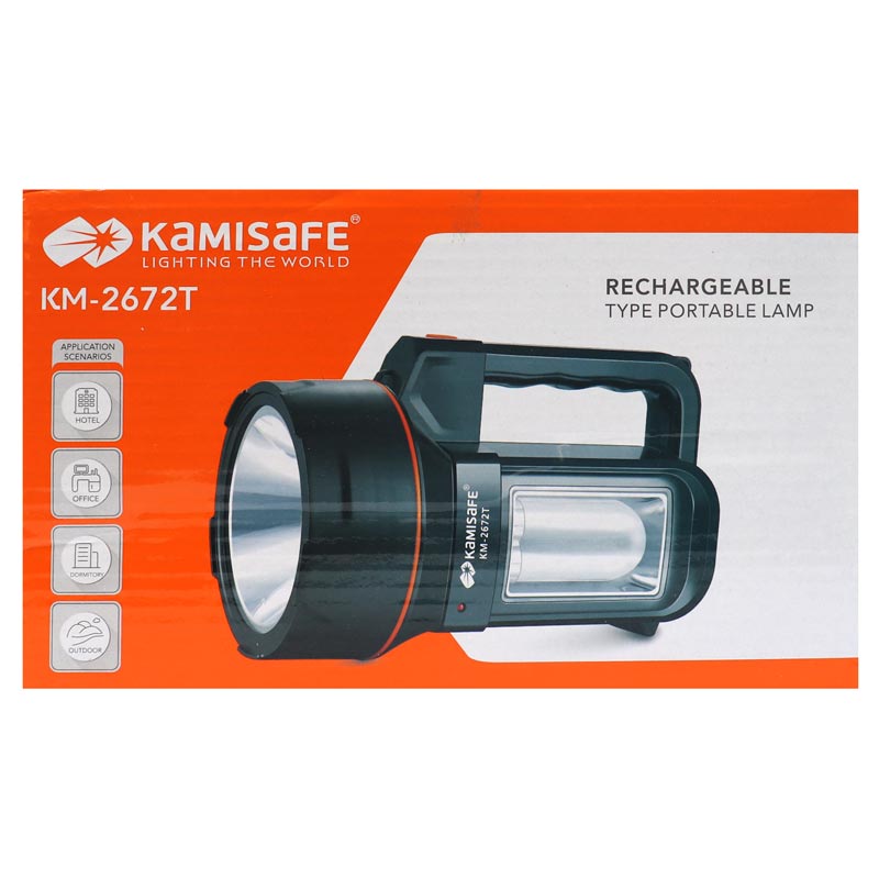 چراغ قوه شارژی ۲ حالته Kamisafe KM-2672T