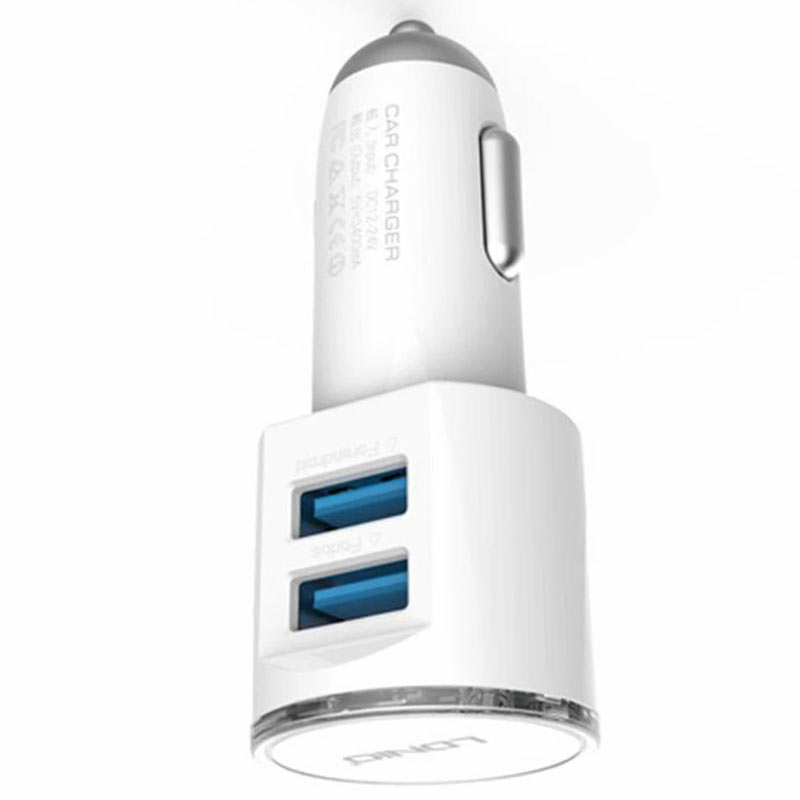 شارژر فندکی LDNIO DL-C29 3.4A HighCopy + کابل میکرو یو اس بی