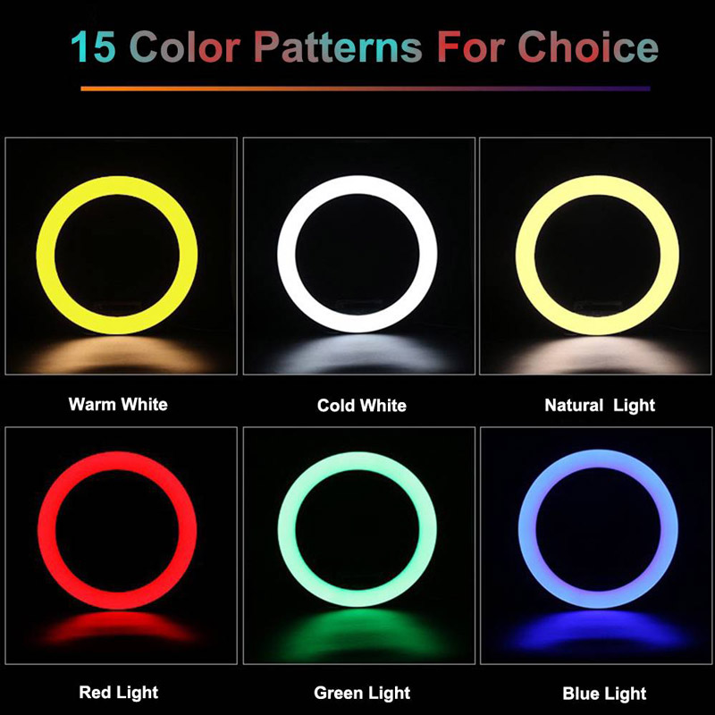رینگ لایت پایه دار MJ26 Soft Ring Light RGB LED