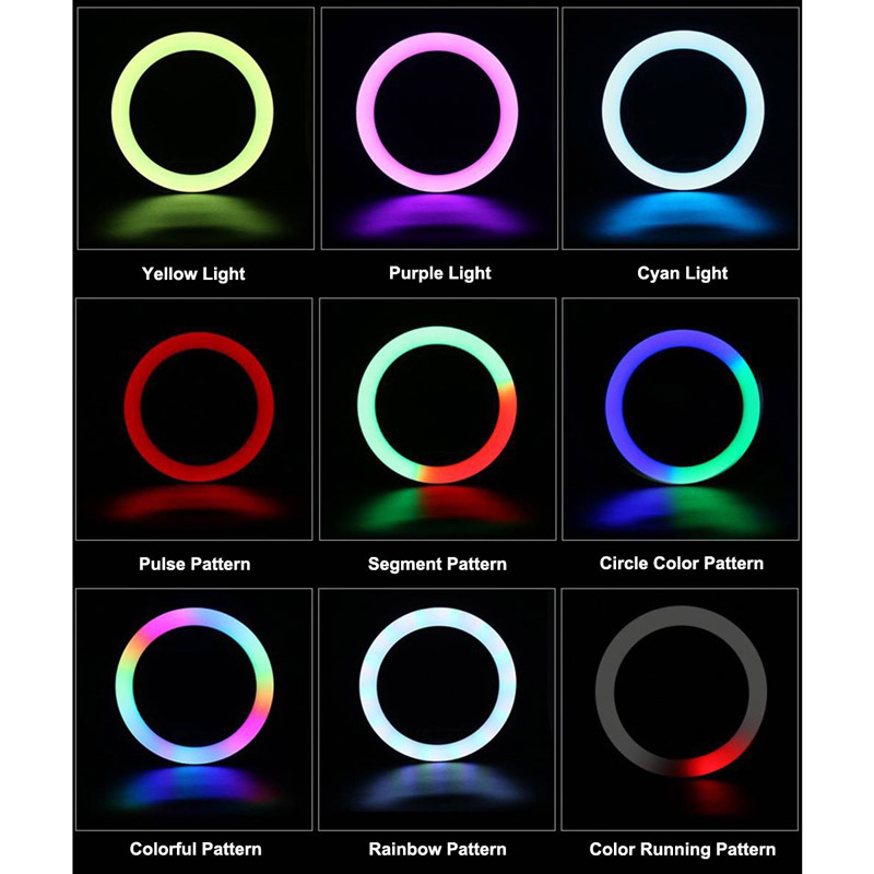 رینگ لایت پایه دار MJ26 Soft Ring Light RGB LED