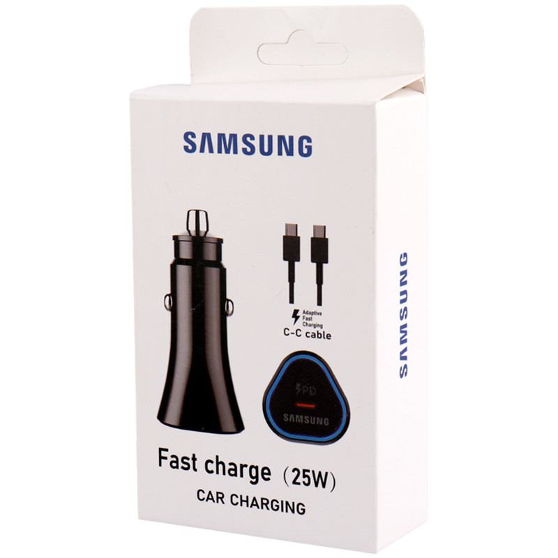شارژر فندکی فست شارژ Samsung EP-L502 3A PD3.0 25W + کابل تبدیل تایپ سی