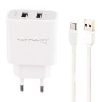شارژر دیواری Konfulon C18 2Port 2.1A 10.5W + کابل تایپ سی